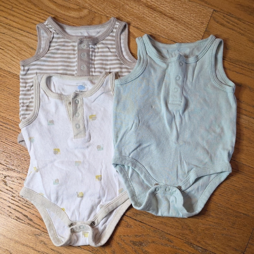 Set Of 3 Sleeveless Onesies